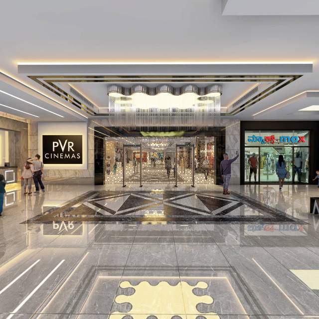 360 panorama: Machilipatnam PVR Cinemas Lobby 360° Rendering