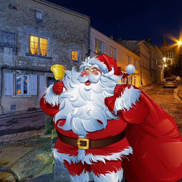 360 panorama: Santa prepares to visit French village of Villebois Lavalette (C…