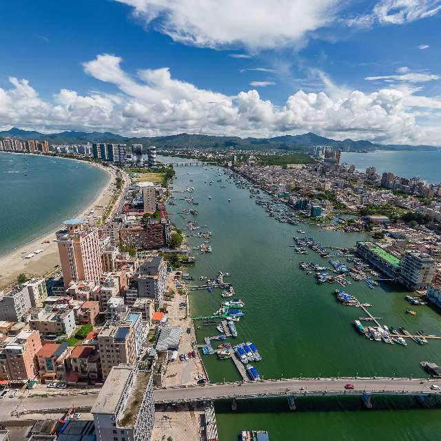 360 panorama: 惠州市惠东县双月湾港口大桥