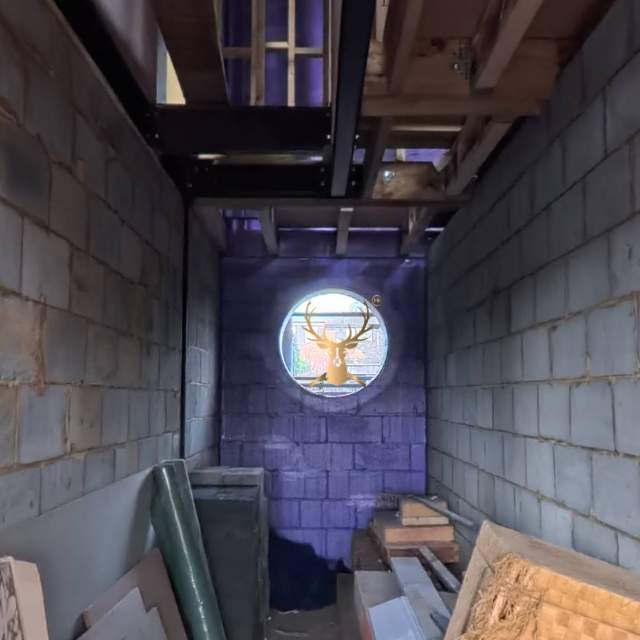 Passive Purple retrofit airtightness — full 360° room view — 360 degree site image