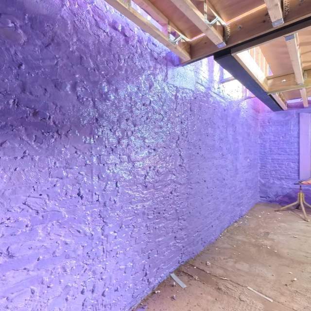 Retrofit airtightness made simple — airtight paint on existing walls — 360 degree site image