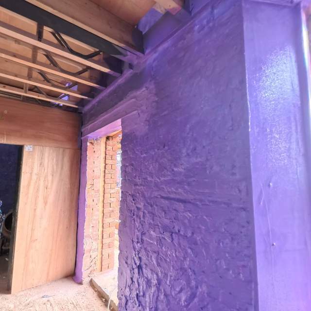 Retrofit airtightness — Passive Purple as a liquid air barrier — 360 degree site image